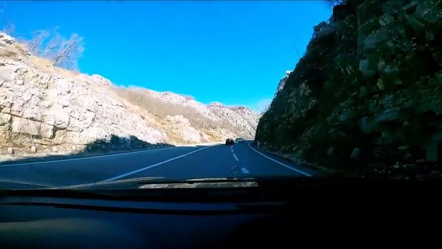 Budva-Podgorica Road Trip. Montenegro beautiful mountain roads in February смотреть онлайн