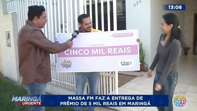 Promoção MAMÃE PODEROSA: Massa fm Maringá entrega 5 mil $$ para ouvinte ganhadora da promoção смотреть онлайн