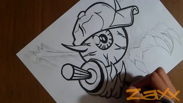 Drawing  Mutant Eye  Graffiti