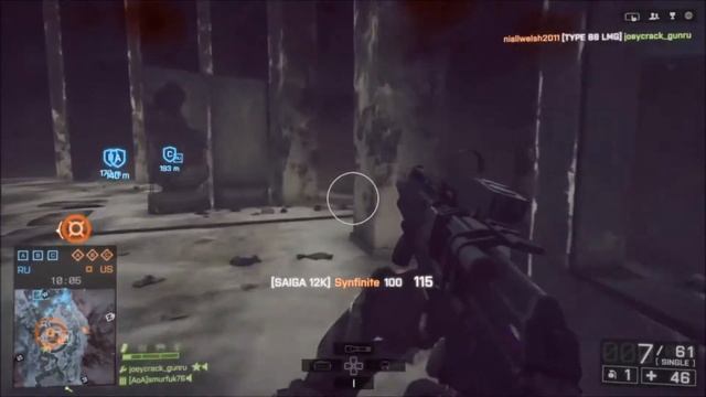 Battlefield 4 Saiga 12k Shotgun And claymores смотреть онлайн