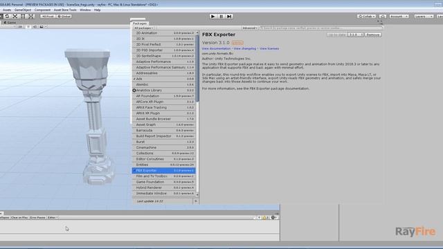 RayFire for Unity. Shatter. 9 Export to FBX. смотреть онлайн