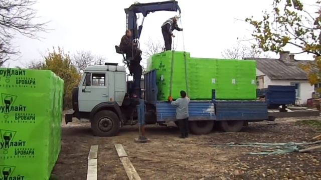 Разгрузка газоблоков смотреть онлайн