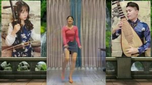 Приятный медленный танец от красавицы Цин Цин (Qingqing)под волшебные звуки Erhu Eillen(Yilin) #青青