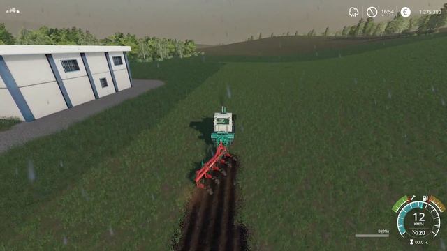 FS19 Колхоз на целине # 119 Дождь , плуг и школьный огород . Карта новостройка . смотреть онлайн