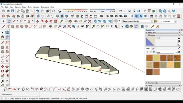 How to make stair in SketchUp смотреть онлайн