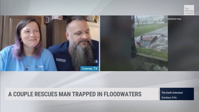 Texas Couple's Dramatic Rescue of Driver Stuck in Rising Water смотреть онлайн