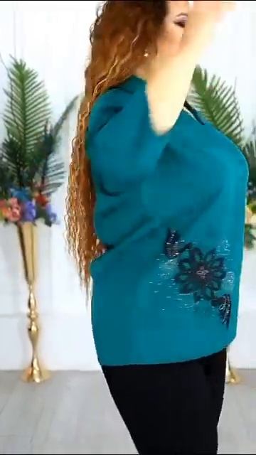 Блузка F10-3H101-02 | 1160 Руб | 52-54-56-58/60-62-64-66 | Www.odejdaizkirgizii.ru  #Shorts