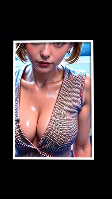 自然溫泉中的金髮少女 Ella Freya 精細細節超越8k壁紙 ★ 美少女與 AI