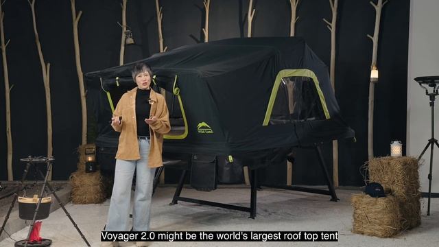 Wild Land Voyager 2.0--Largest Roof Tent with New Patented BR fabric смотреть онлайн