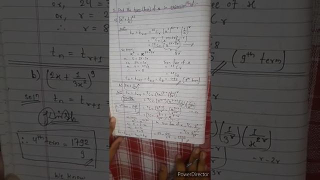 5. Find Term Independent (free) Of X In Expansion: A)(x²+1/x)¹² B)(2x+1/3x²)⁹ C)(x+1/x)²ⁿ D)...NEB1