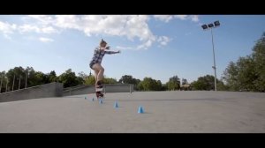 Слалом на роликах от команды Powerslide FSK