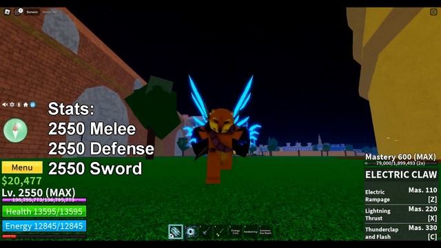 Midnight Blade + Electric Claw Combo | Blox Fruits смотреть онлайн