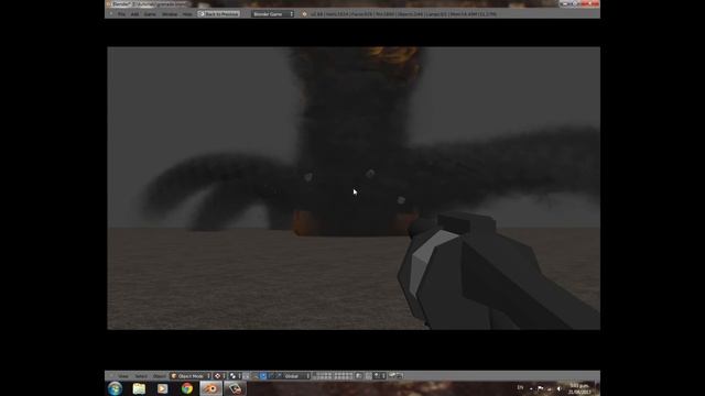 HUGE fuel tank explosion Grenade explosions and fire made in the blender game engine смотреть онлайн
