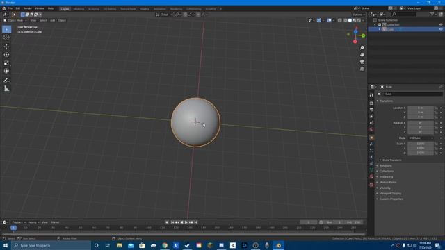 How to turn a cube into a sphere Blender 2.8 смотреть онлайн