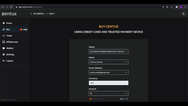 Активация кошелька CENTUS смотреть онлайн