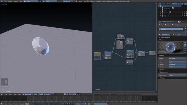 Underlight material - Illusive Animation Blender tutorial смотреть онлайн