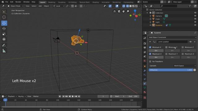 Copy Limit Constraint - Blender Fundamentals - Part 30 смотреть онлайн