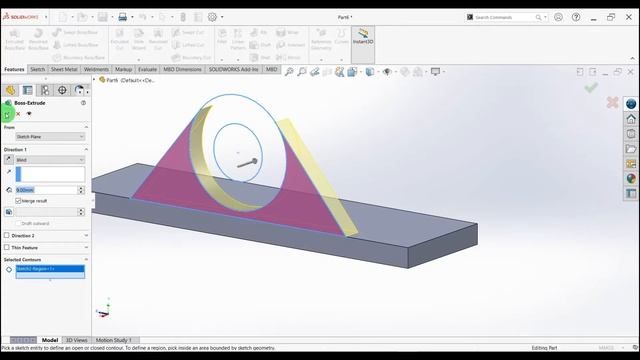 Solidworks part modeling tutorial-08 смотреть онлайн