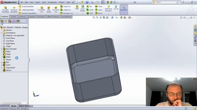 SolidWorks - Лекція 5.4 - Масиви, виступи, логічні операції в деталях. Створення збірки з деталей смотреть онлайн