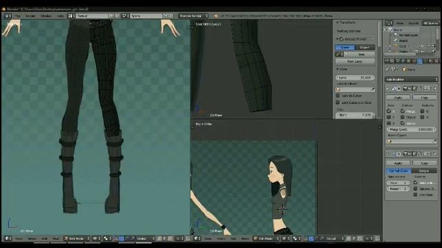 Girl Character Using Blender - 3D Modelling Timelapse - смотреть онлайн