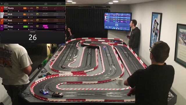 Carrera Digital 132 Group Race Testing Pace Car With Smart Race App.