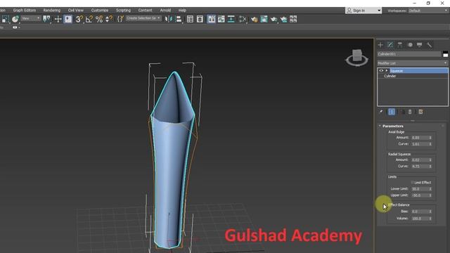 39 - Squeeze Modifier || 3D Max Full Modeling Tutorials in Hindi | Urdu смотреть онлайн