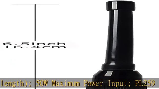 TWAYRDIO VHF Marine Antenna 156-163 MHz 50W 6.5in Stubby Antenna W/16.4ft SO239 To PL259 Connector