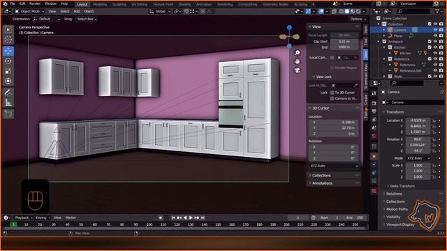 Create a KITCHEN in BLENDER with ARCHIPACK PRO (Step by Step) смотреть онлайн