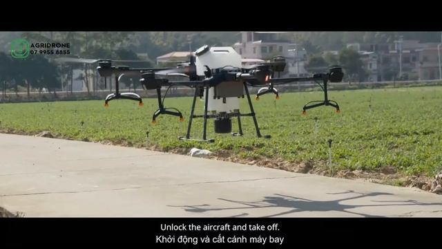 DJI Agras T20 Tutorial | Hướng Dẫn Vận Hành Máy Bay Trên đồng Ruộng Sử Dụng Chế độ Bán Tự động (M+)