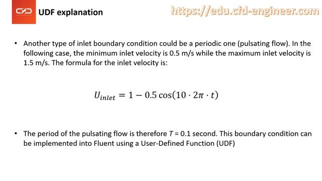 CFD computer lab 6 +Transient Inlet+2+UDF Explanation смотреть онлайн