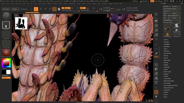 ZBrush - Setting up your document size for high res renders смотреть онлайн