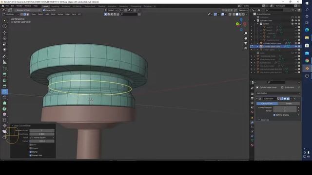 Blender 2.9.3 How to Make sharp edges with subdivision surface modifier in Blender смотреть онлайн