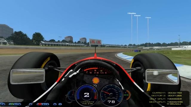RFactor 2 - Ayrton Senna McLaren MP4/8 Mod Gameplay смотреть онлайн