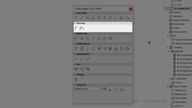 Menus, Palettes and Objects | LAND4 for ARCHICAD® смотреть онлайн