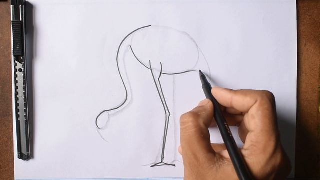 Flamingo Line Drawing: Pencil to Sketch Pen Step by Step Tutorial смотреть онлайн