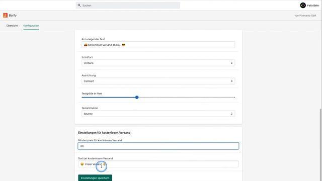 Tutorial Barify Free App – Versandkostenfrei-Leiste Für Höhere Warenkorbziele & Umsätze In Shopify