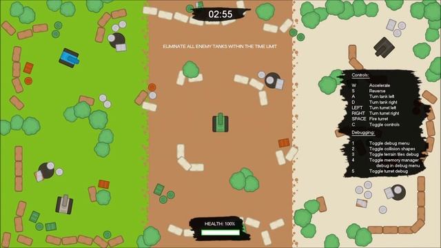 "Tanks" Game - Software Architecture for Games (C++, DirectX 9) смотреть онлайн