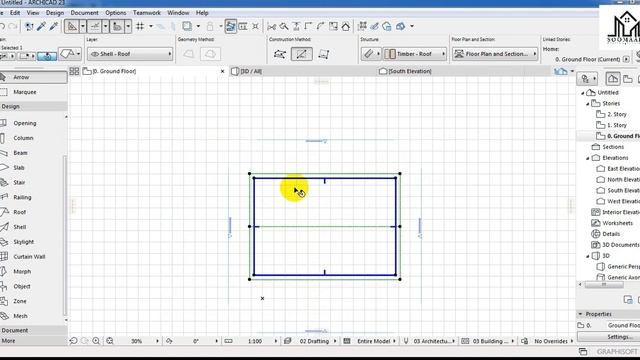 Archicadd lesson 06 Roof and Curtain Wall смотреть онлайн