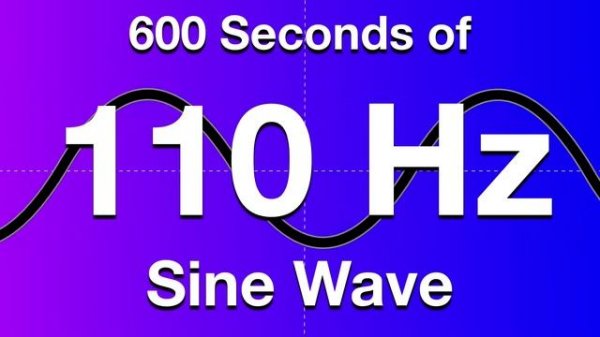 110Hz Sine Wave Test Tone - 600 Seconds (10 Minutes)