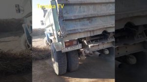 Маз 5549. Выгрузка песок