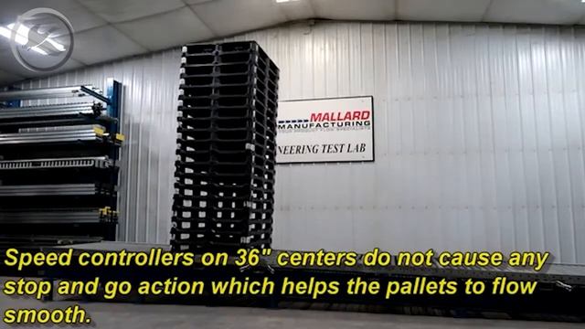 Full Roller Pallet Flow Test with IGPS Pallets | Mallard Manufacturing смотреть онлайн