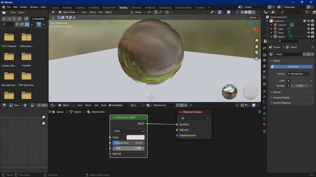 Node Refraction BSDF | Shader Editor Blender 3D смотреть онлайн