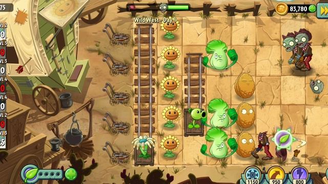 Plants vs Zombies, Wild West Day 1 смотреть онлайн