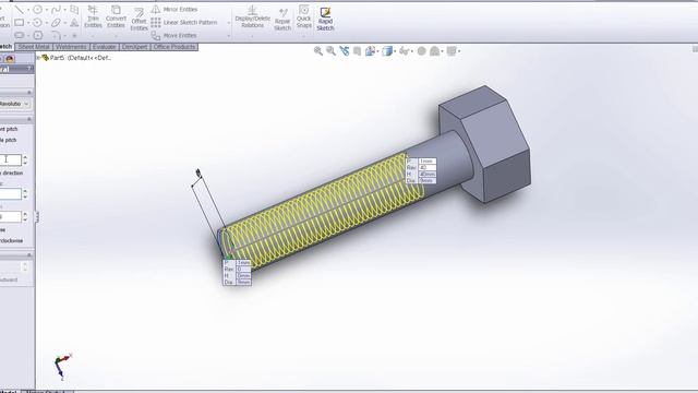 How to Make Bolt in Solidworks смотреть онлайн