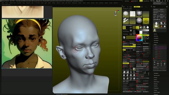 #zbrush, realtime 15min speed sculpting,3dconnexion,#spacemouse,wacom,cintiq24,cam view смотреть онлайн