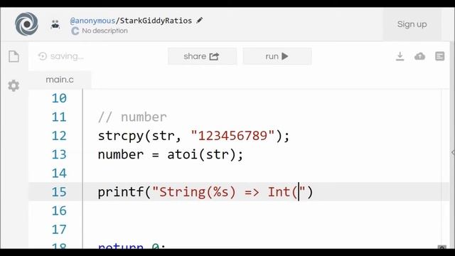 string to integer in c смотреть онлайн
