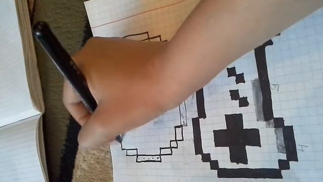 Рисуем пончик по клеточкам (нелучшее видео)