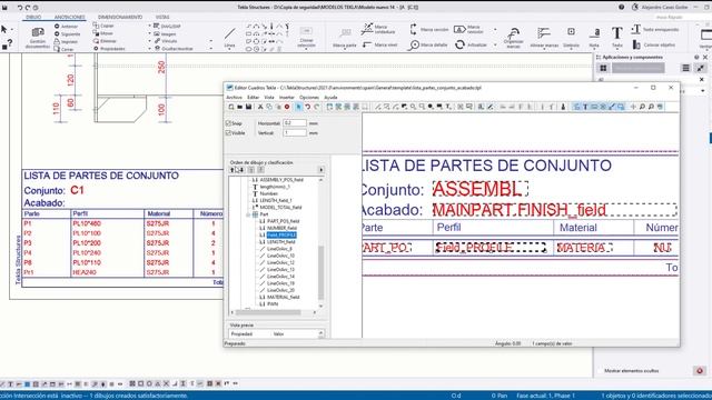 Cuadros en dibujos de Tekla Structures - Orden lista смотреть онлайн