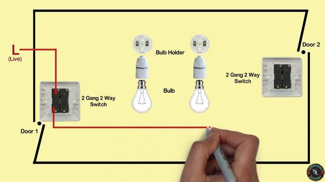 2 Gang 2 Way Switch Connection / How to Wire Two Gang Two Way Switch / Explain with Circuit Diagram смотреть онлайн