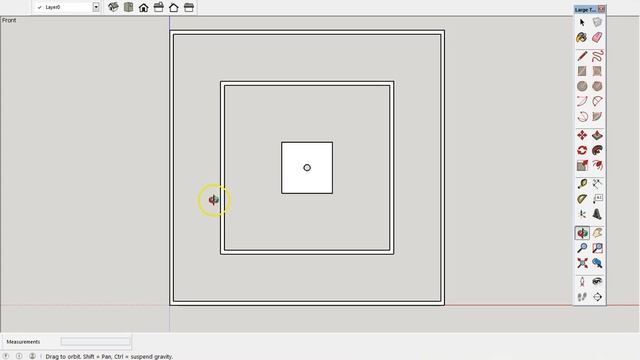 De klok. Stap 3. Push pull tool. Sketchup. смотреть онлайн